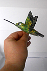 Emerald Hummingbird Paper Mache