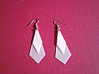 Recycled/Upcycled White Earrings