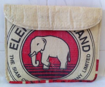 Recycled Elephant Cement I Pad Cover, ethically handmade