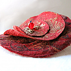 Paisley Poppy Brooch