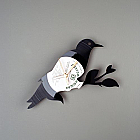 "BIRD" VINYL clock