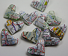 Recycled Atlas Origami Hearts