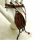 Art Deco Pendant Red and Black