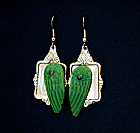 Green Wings Ear rings