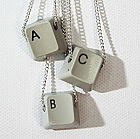 A-Z ID Necklace Keyboard Keys