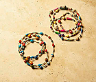 Recycled beaded necklace Multi Colour