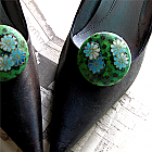 Green Lotus Shoe Clips Set