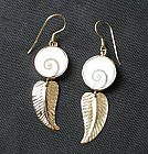 Earrings - Shell and Recycled Bomb Shell