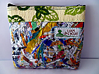 Signature Fused Plastic Confetti Zipper Clutch Wristlet Pouch 