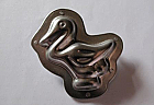 Chocolate Mold Duck Brooch