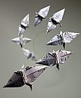 Music Note Spiral Origami Crane Mobile