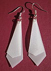 Recycled/Upcycled White Earrings 