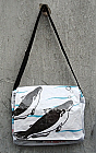 Eco friendly recycled messenger bags white